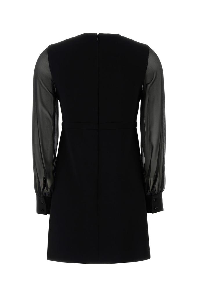 Max Mara Black triacetate blend Ritmo mini dress