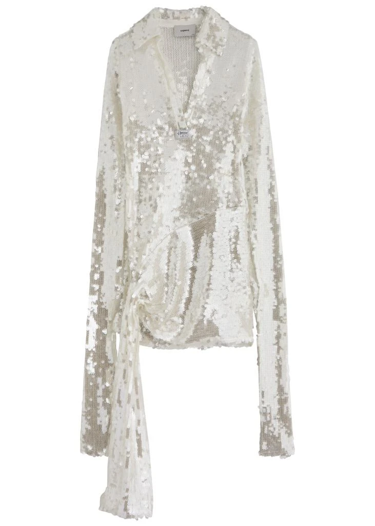 COPERNI Sequin-embellished mesh mini dress 1