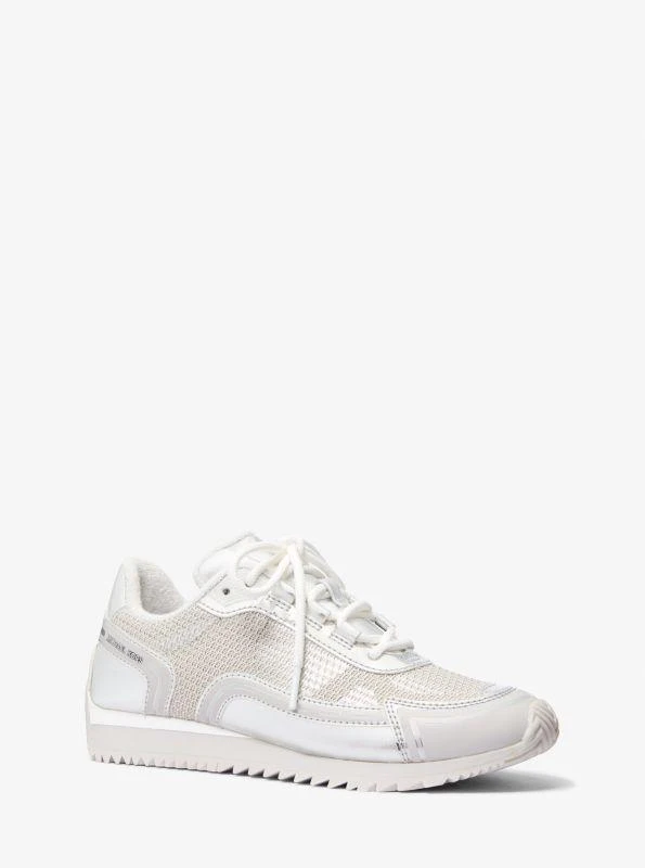 Michael Kors Byrdie Metallic Mesh Trainer 1