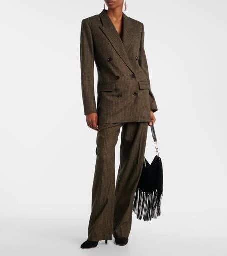 Isabel Marant Lisetta chalk stripe wide-leg suit pants 2