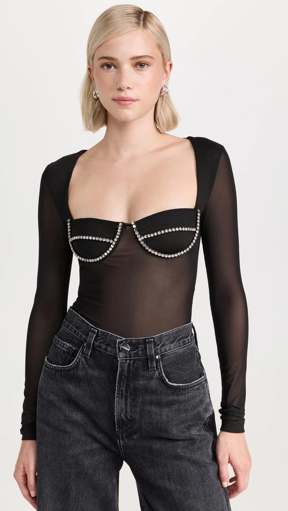 Bardot Carter Diamante Thong Bodysuit 6