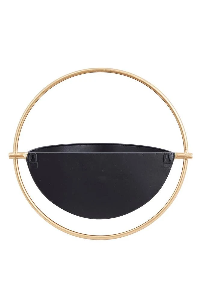 VIVIAN LUNE HOME Black Metal Indoor Outdoor Geometric Wall Planter - Set of 3 2