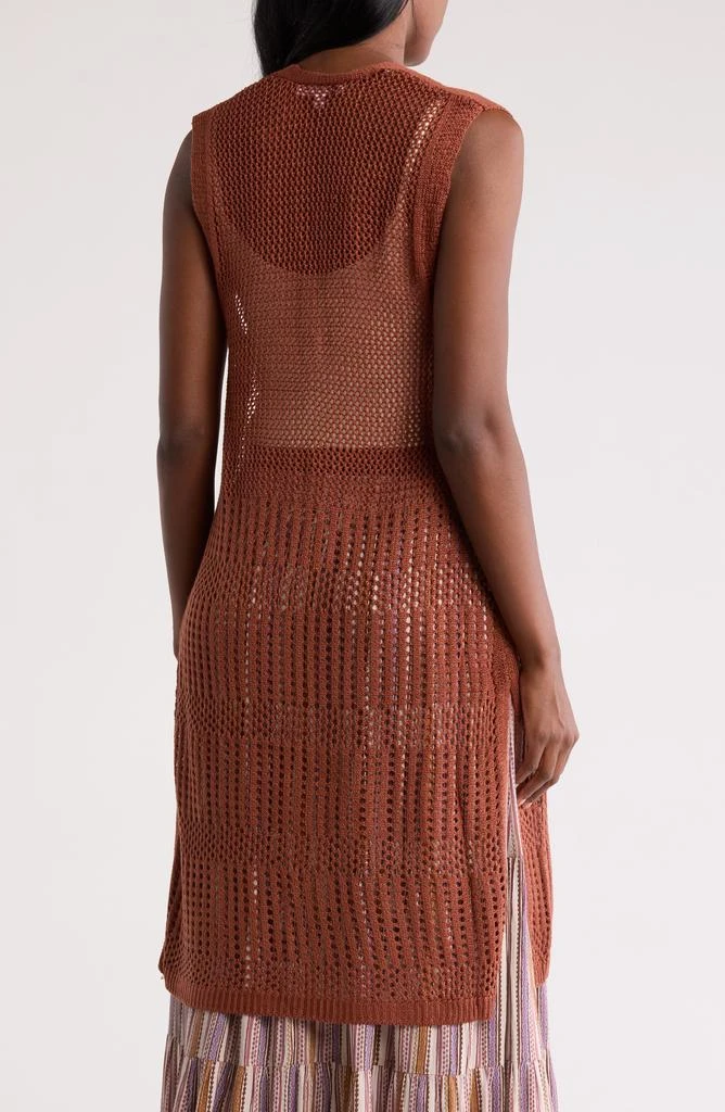 DR2 by Daniel Rainn Pointelle & Open Knit Long Sweater Vest 2