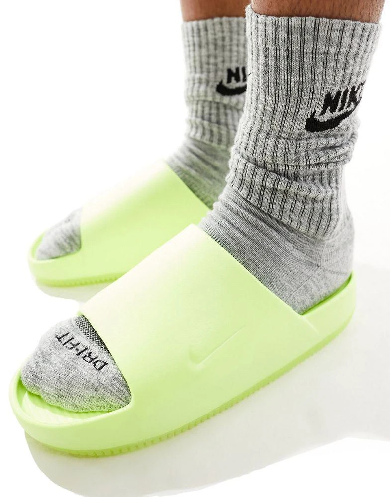 NIKE Nike Calm Sliders in bright green 3