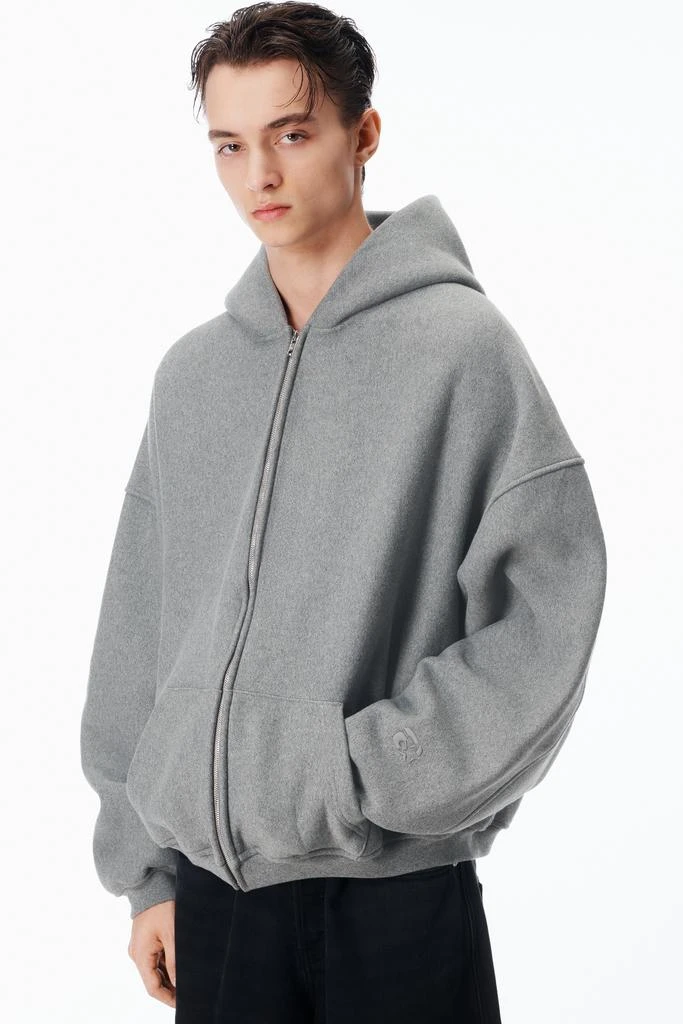 Alexander Wang STAR ZIP UP HOODIE IN DENSE FLEECE 3
