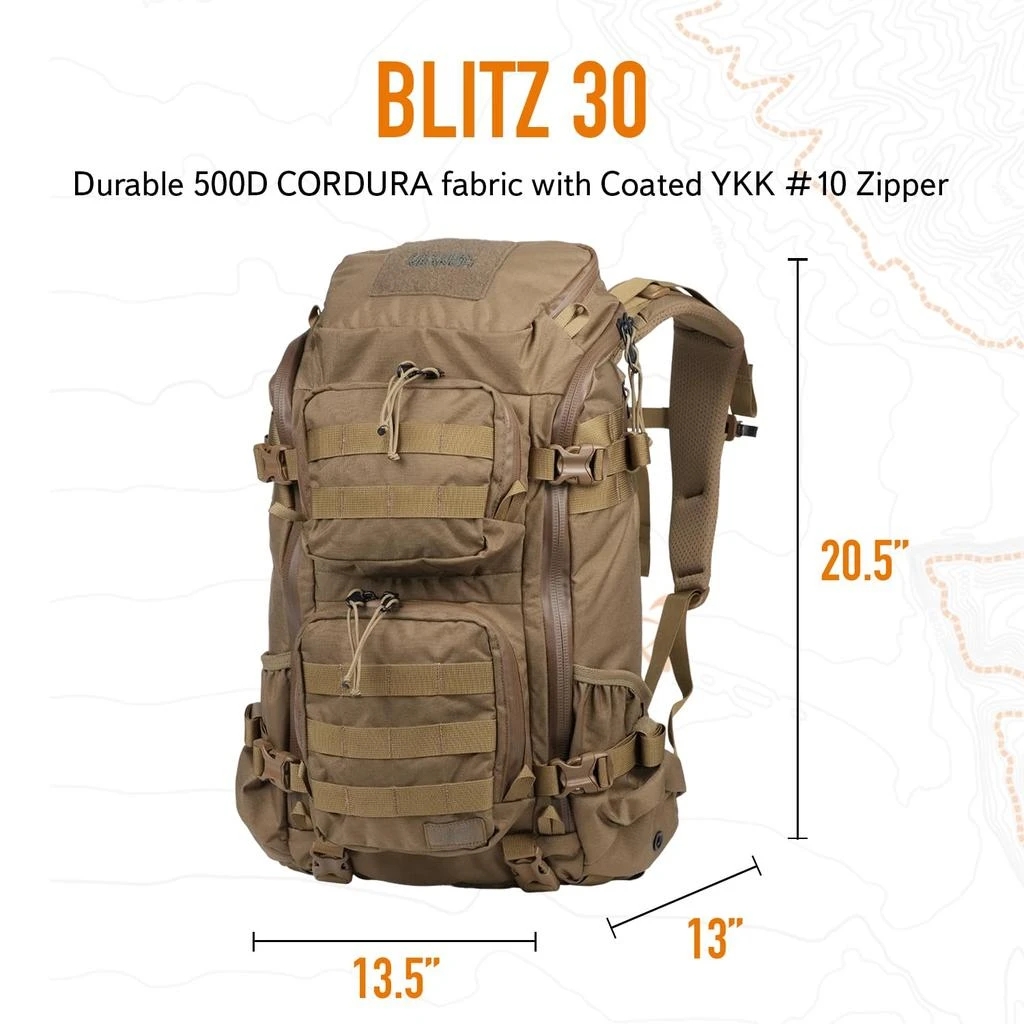 Mystery Ranch Mystery Ranch Blitz 30 Backpack – Tactical Daypack with Waistbelt
Padded Laptop Sleeve – Coyote, 30L, L/XL 3