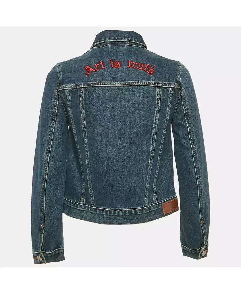 Pre-Owned Zadig 
Voltaire Women
s Blue Denim Button Front Kioky Art Jacket 3