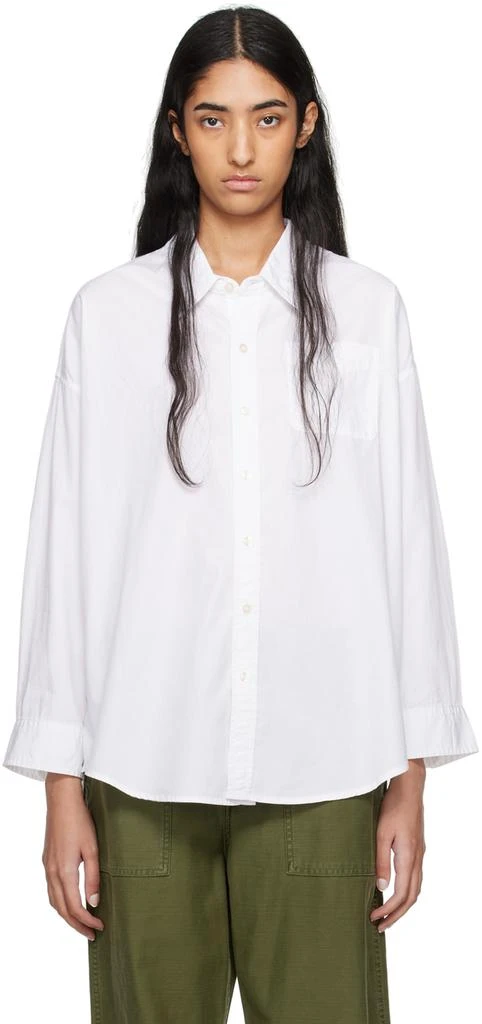 R13 White Drop Neck Shirt 1