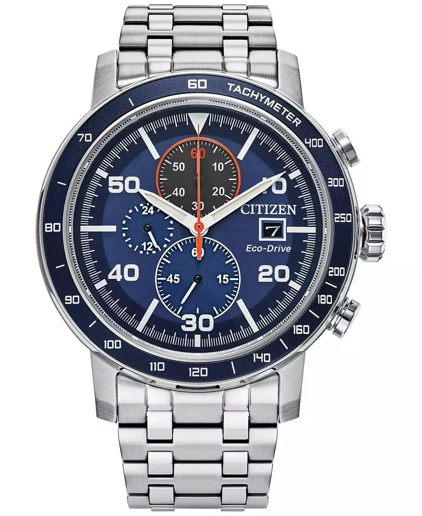 Citizen Eco-Drive Men's Chronograph Weekender Stainless Steel Bracelet Watch 44mm 1