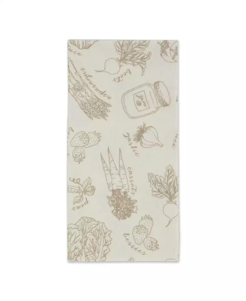 Design Imports Fridge Liner Collection Non-Adhesive, Cut to Fit, 12x24", Cream Market, 6 Piece