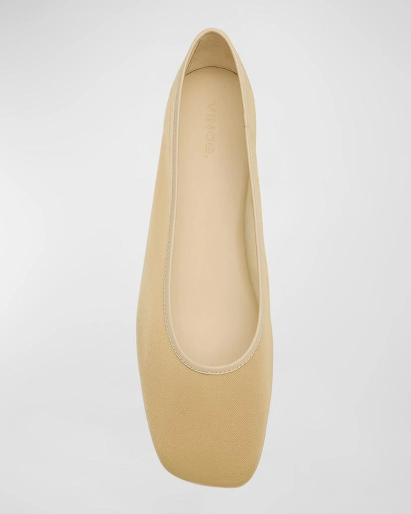 Vince Leah Mesh Square-Toe Ballerina Flats 6