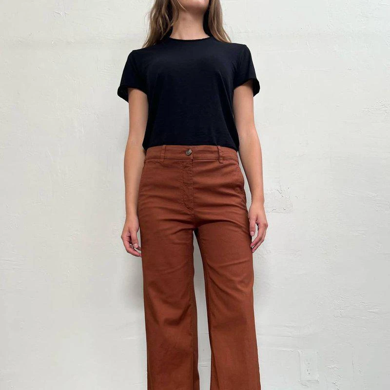 Pharaoh Kait Hi-Waisted Jean In Stretch Twill In Harissa 1