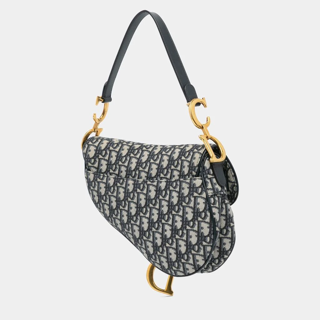 Dior Dior Blue Mini Oblique Canvas Saddle Bag 2