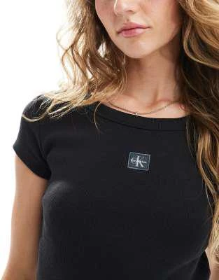 Calvin Klein Calvin Klein Jean rib baby t-shirt in black 3
