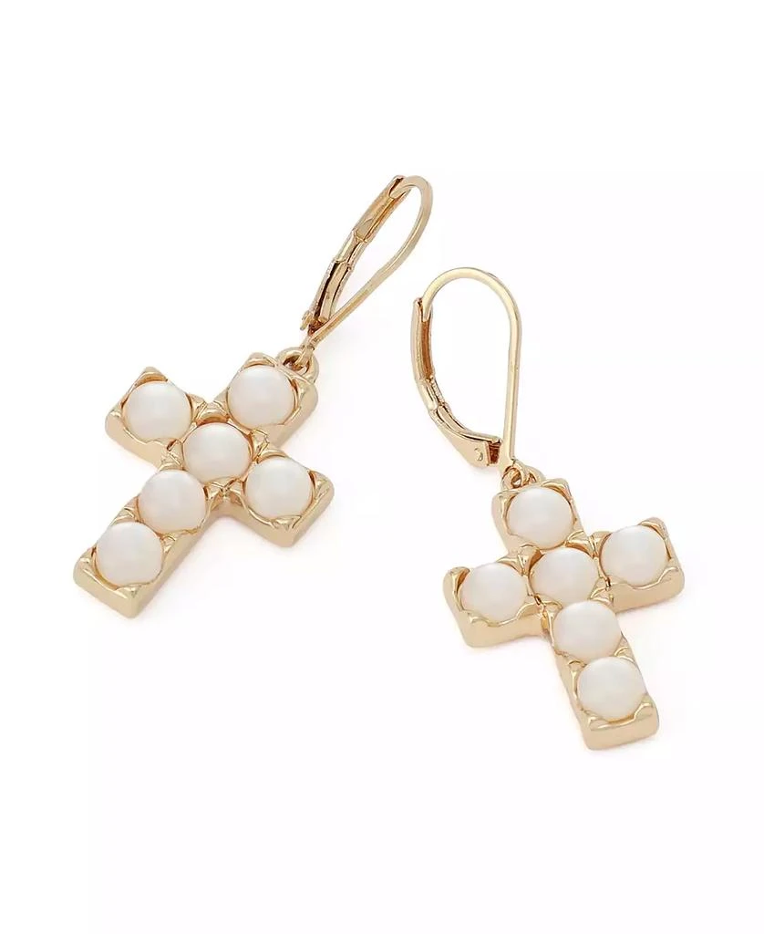 Robert Lee Morris Mother of Pearl Cross Drop Earrings 3