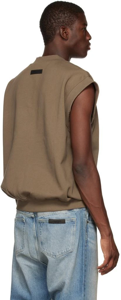 Essentials Brown V-Neck Vest 3