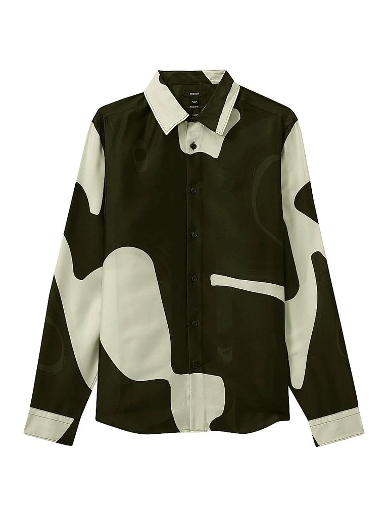 REISS Montana Abstract Long-Sleeve Shirt 1