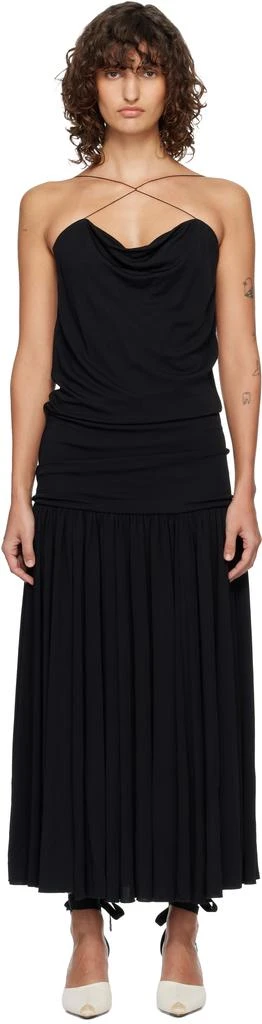 princess polly baby blue dress Jacquemus Women's Black The Mistral Dress main image 0