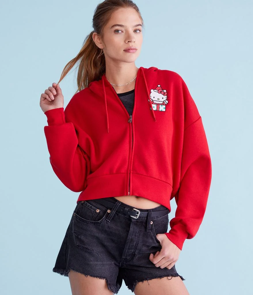 Aeropostale Hello Kitty Gifts Cropped Full-Zip Hoodie 2