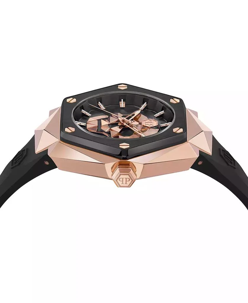 Philipp Plein Men's The Skull Spikes Black Silicone Strap Watch 45mm 2