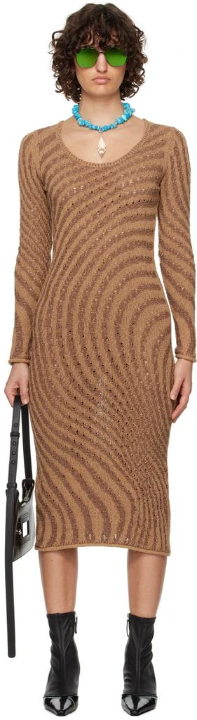 Acne Studios SSENSE Exclusive Brown Midi Dress 1