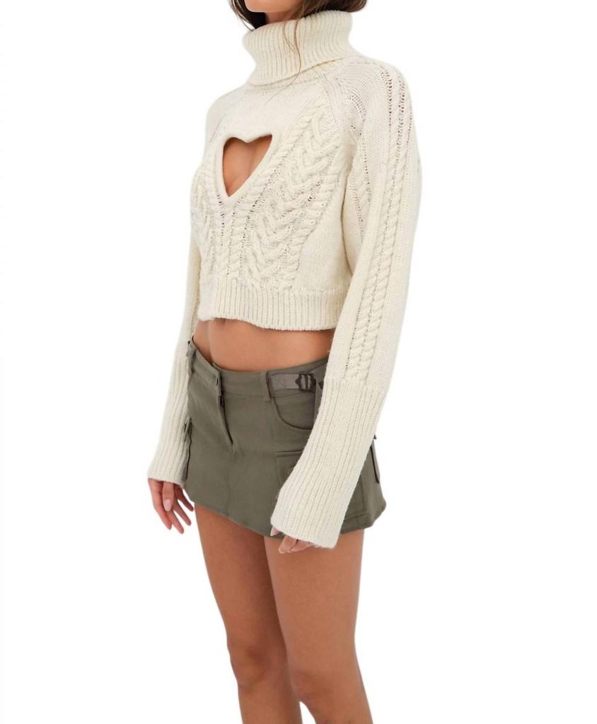 For Love & Lemons For Love & Lemons - rebecca heart turtleneck sweater