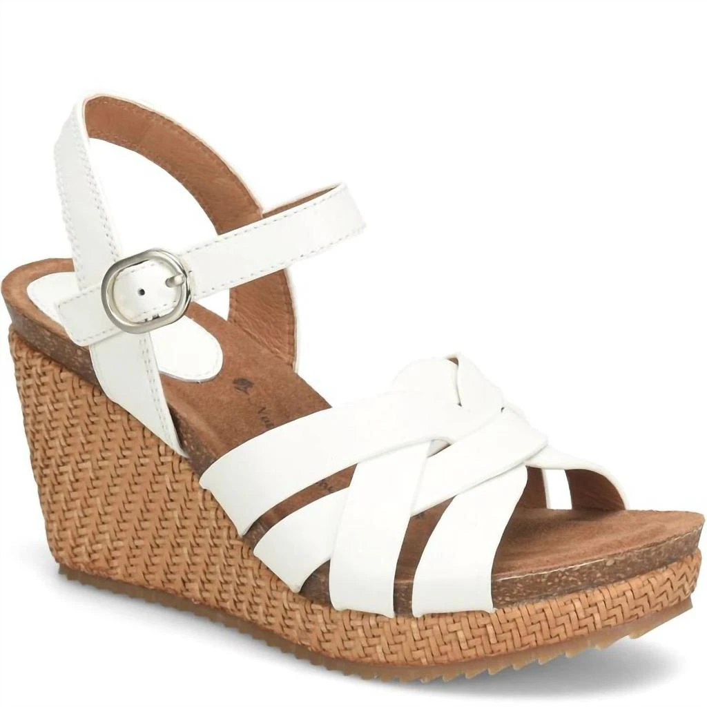 Söfft Women's Carlana Wedge Sandal In White 2