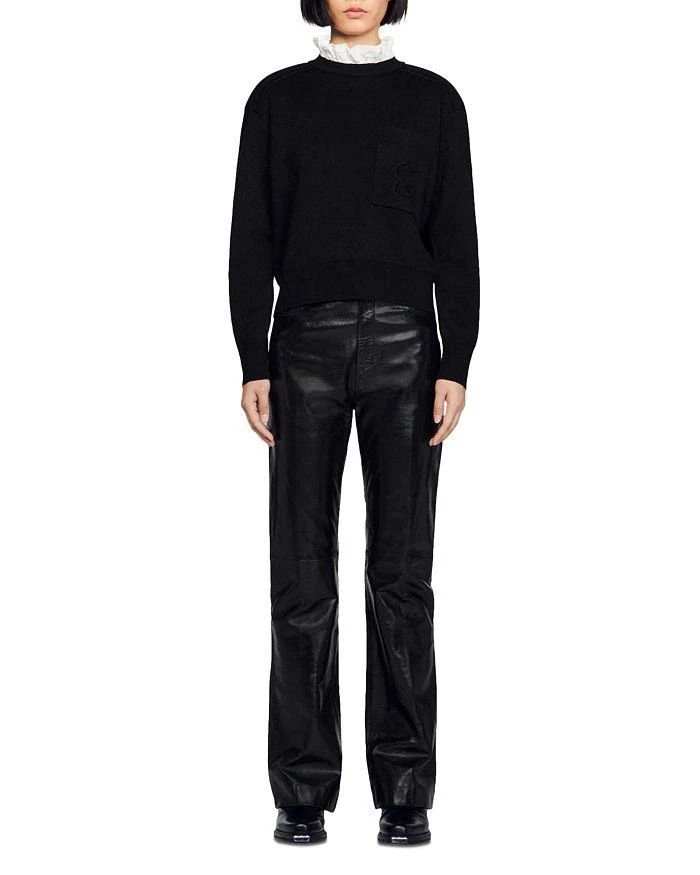 Sandro Lucien Ruffled Neck Sweater 7