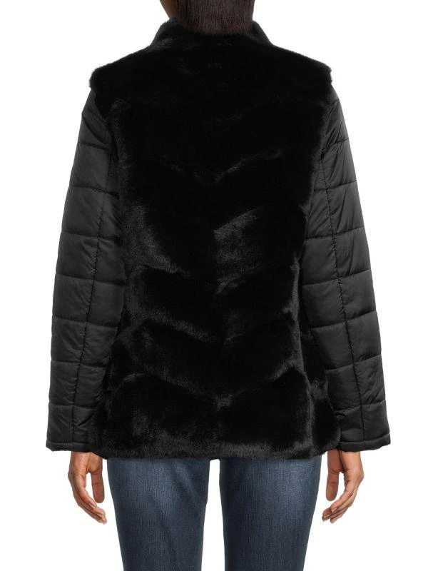 BELLE FARE Faux Fur Quilted Jacket 2