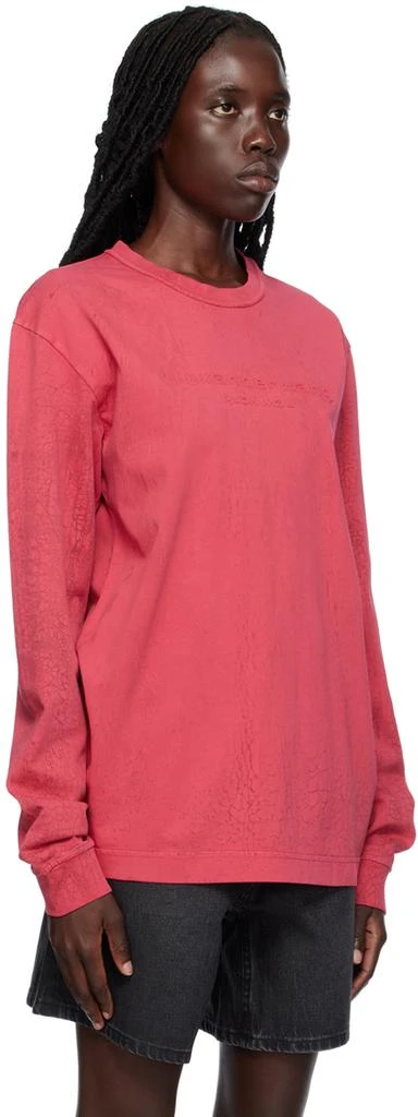 Alexander Wang Red Overdyed Long Sleeve T-Shirt 2
