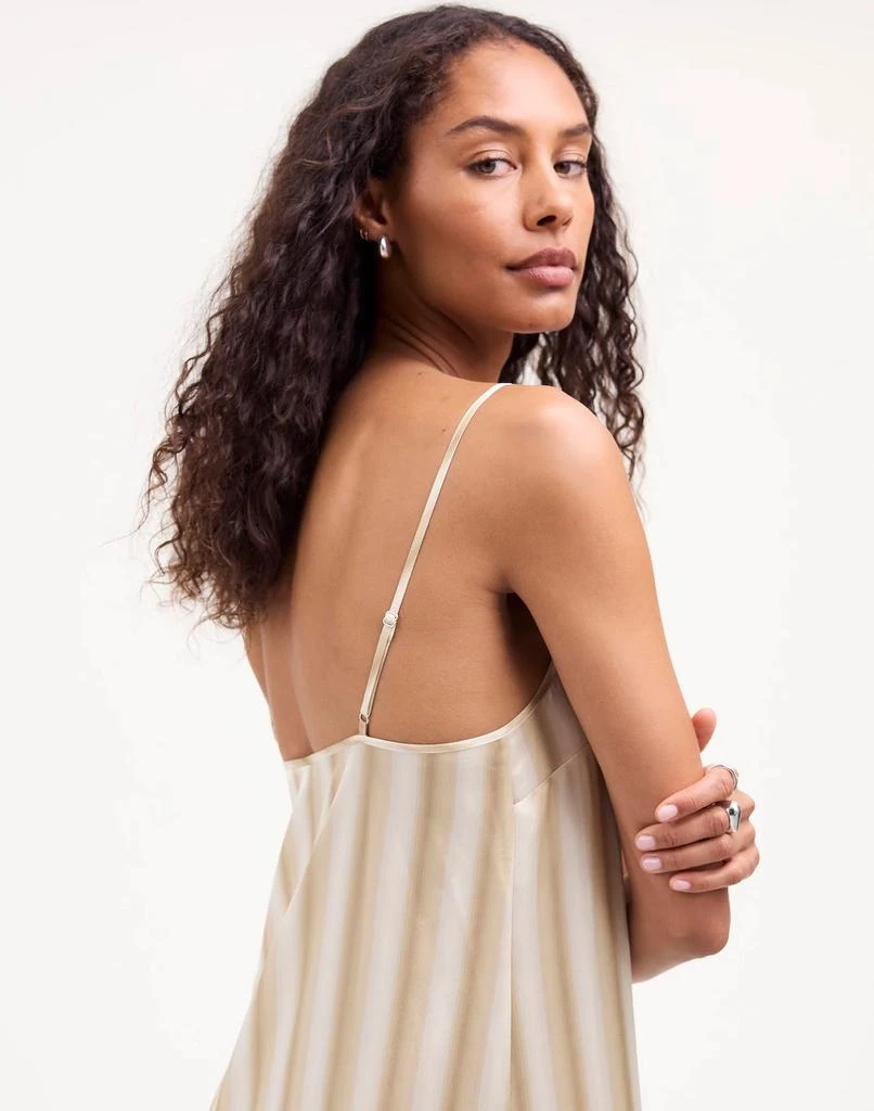 Madewell Midi Slip Dress in Stripe Silk 5