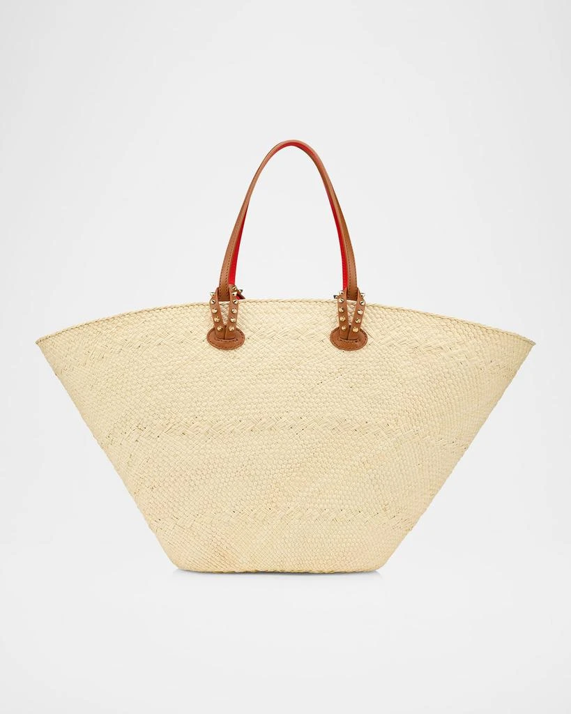 Christian Louboutin Cabata Large Basket Tote Bag in Raffia and Leather 4