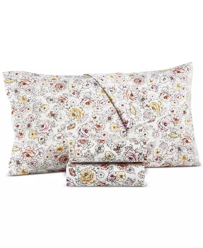 Charter Club CLOSEOUT! 550 Thread Count Printed Cotton 4-Pc. Sheet Set, King, Exclusively at Macy’s 1