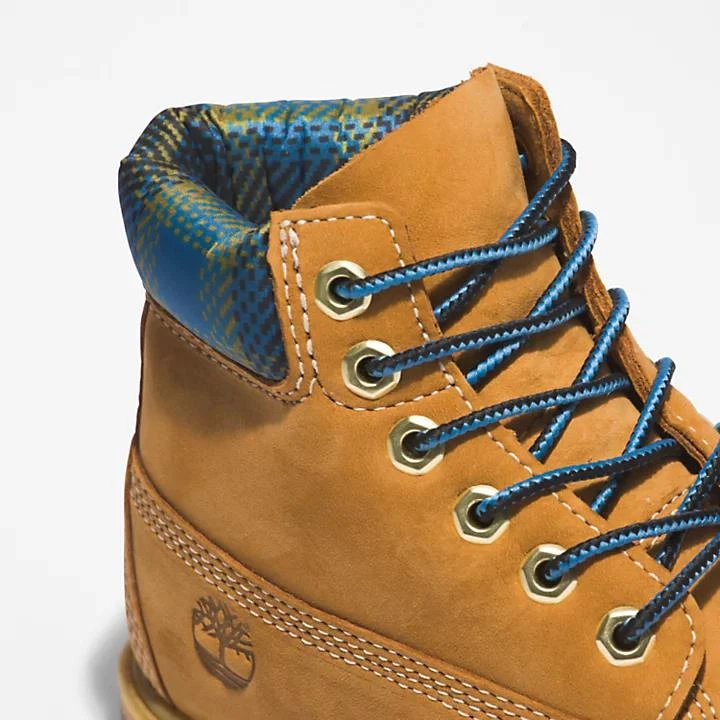 Timberland Timberland® Premium 6 Inch Boot for Youth in Yellow/Blue 7