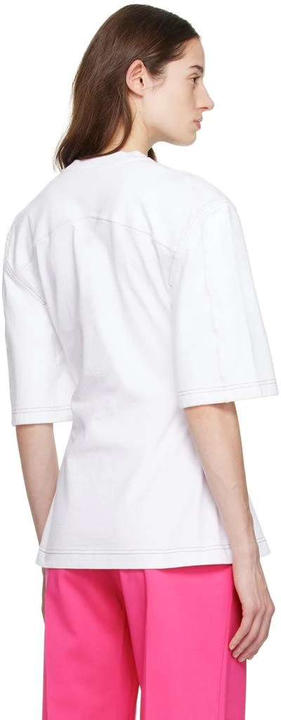 Jacquemus White Le Raphia 'Le T-Shirt Camisa' T-Shirt 3