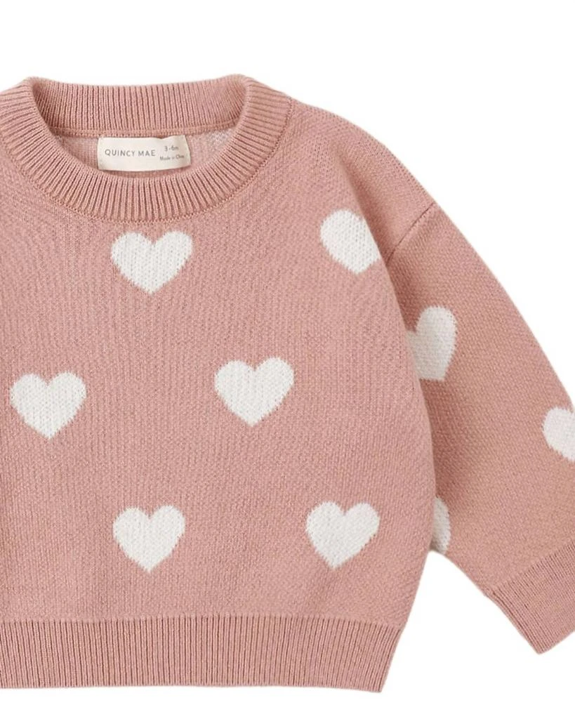 Quincy Mae Quincy Mae - Girls
 Heart Knit Sweater 2