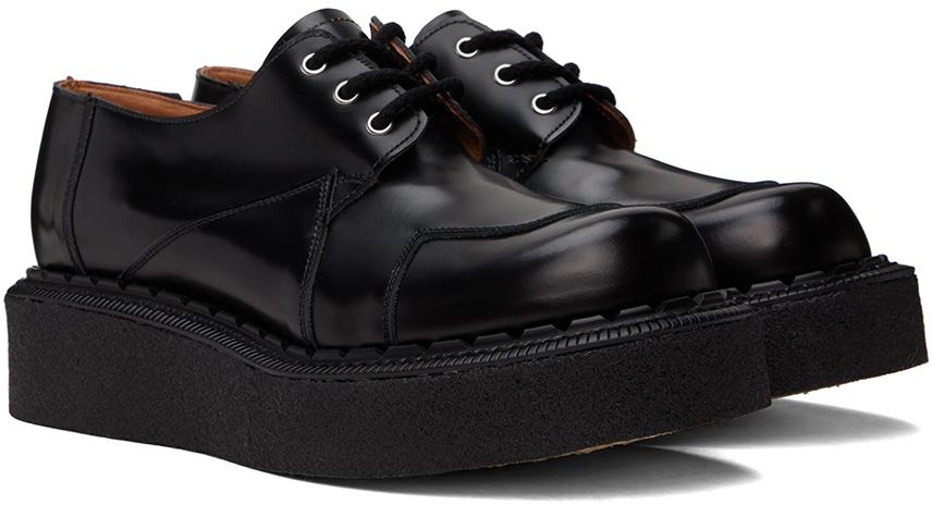 Comme des Garcons Homme Plus Black George Cox Edition Overlaid Gibson Derbys UK 7 IT 41 Dress Shoes Free Shipping BeyondStyle