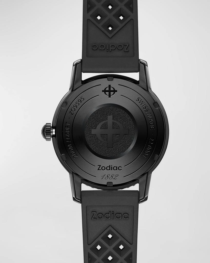 ZODIAC Men's Super Sea Wolf STP 1-11 Automatic Three-Hand Date Rubber Watch, 40mm 3