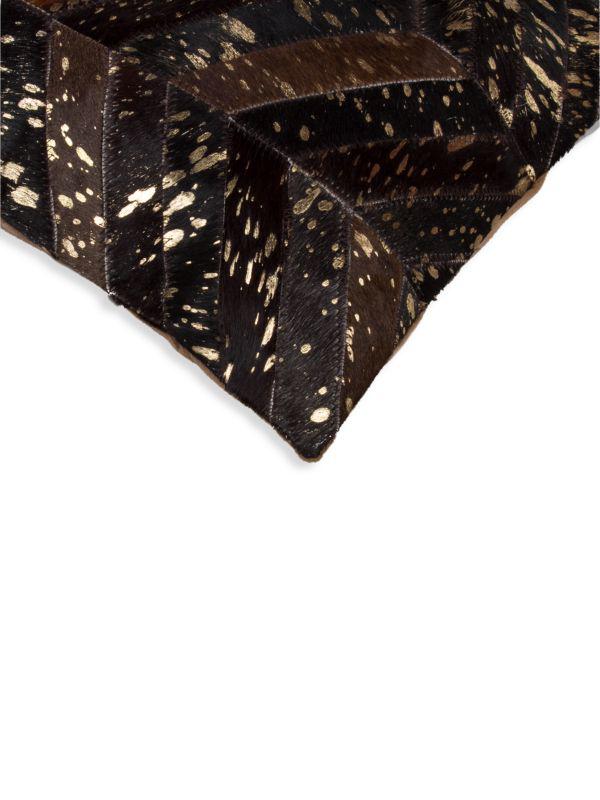 Natural 2-Piece Chevron Cowhide Throw Pillow Set