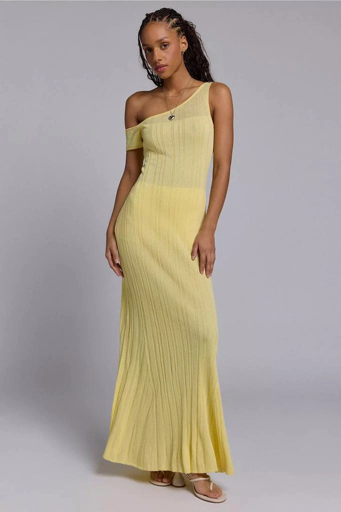 AFRM AFRM Hoda Sheer Asymmetric Sweater Maxi Dress 1