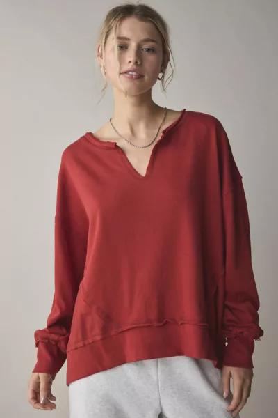 Out From Under Out From Under Break It Up Notch V-Neck Pullover