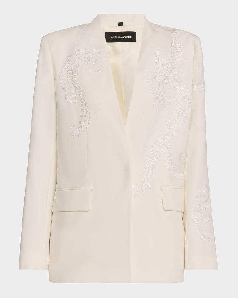 Kobi Halperin Sydney Embroidered Wool-Blend Jacket