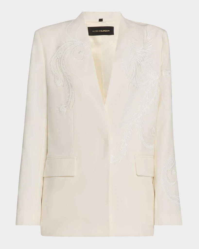 Kobi Halperin Sydney Embroidered Wool-Blend Jacket 1