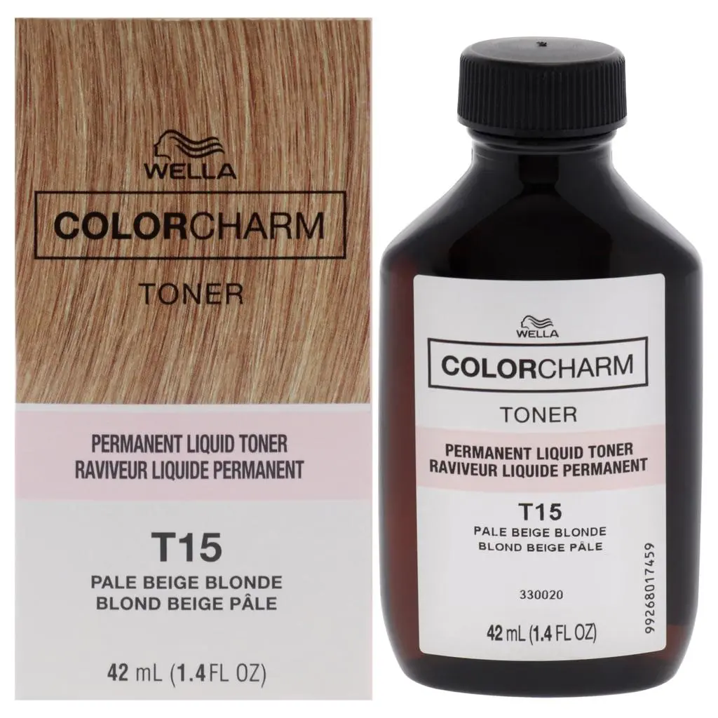 Wella Color Charm Permanent Liquid Toner - T15 Pale Beige Blonde by  for Unisex - 1.4 oz Toner