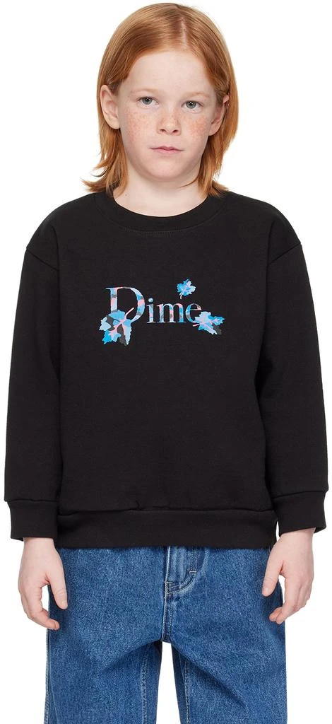 Dime Kids Black Classic Leafy Sweatshirt 1