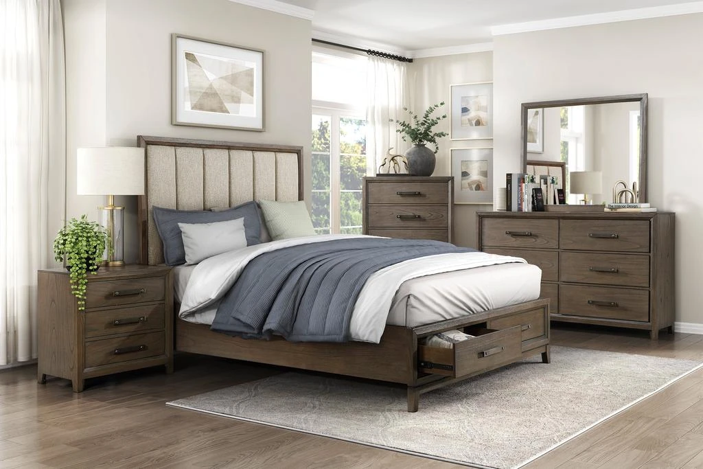 Simplie Fun Dark Walnut Finish Nightstand of 3 Drawers Classic Design Bedroom Furniture 1pc 6