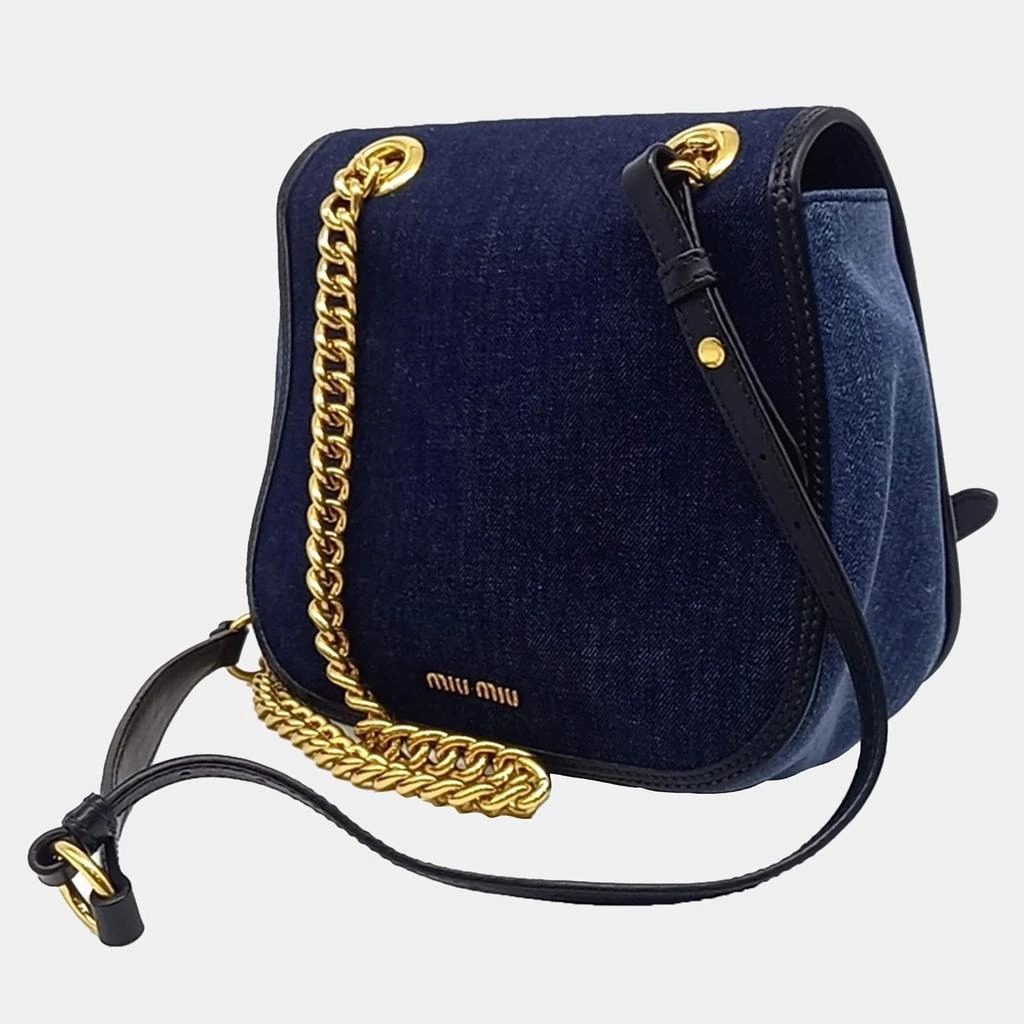 Miu Miu Miu Miu Blue Denim Denim Shoulder  Bag 2