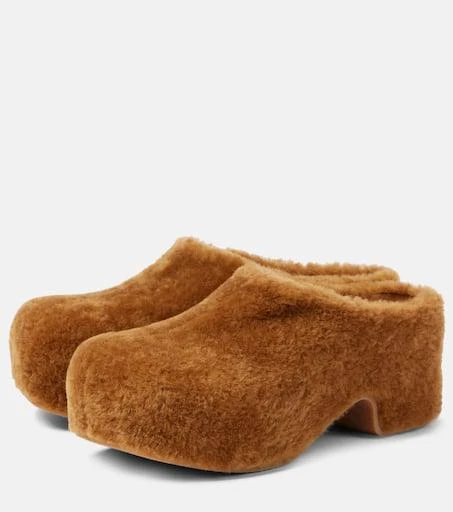 Dries Van Noten Faux fur clogs 5