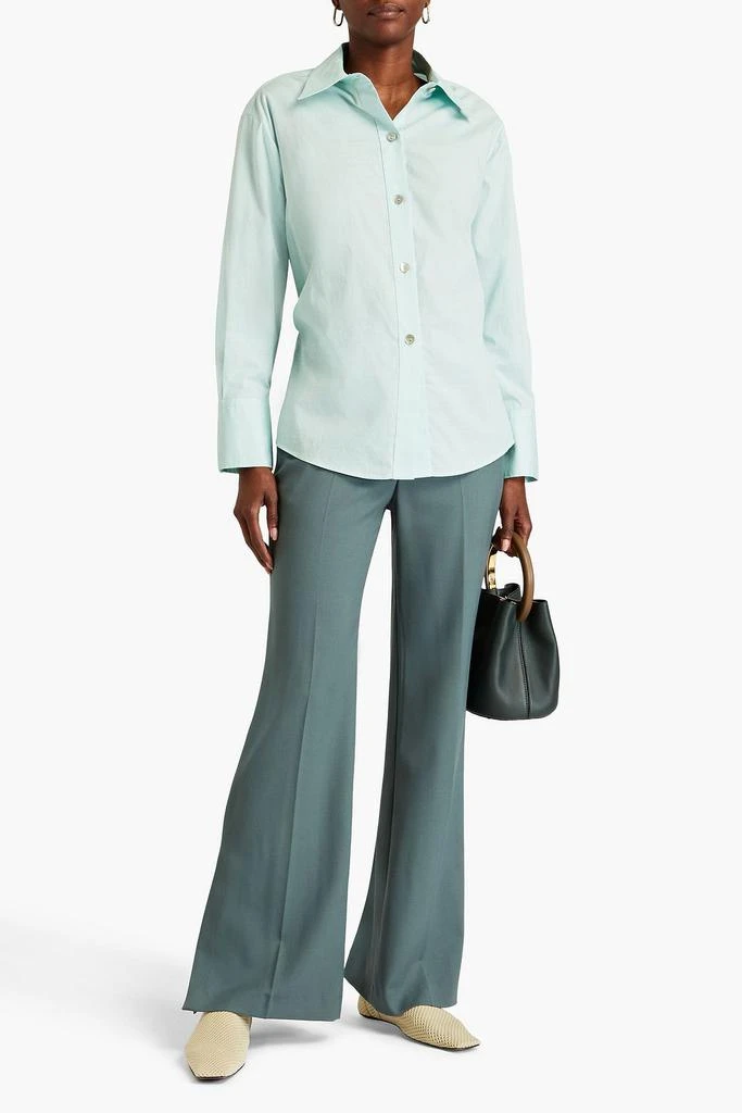 Vince Belted cotton-blend poplin shirt 2