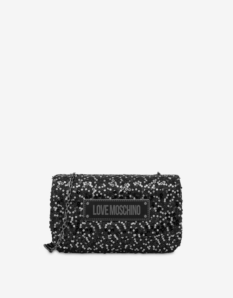 Love Moschino Clutch With Sequin Embroidery